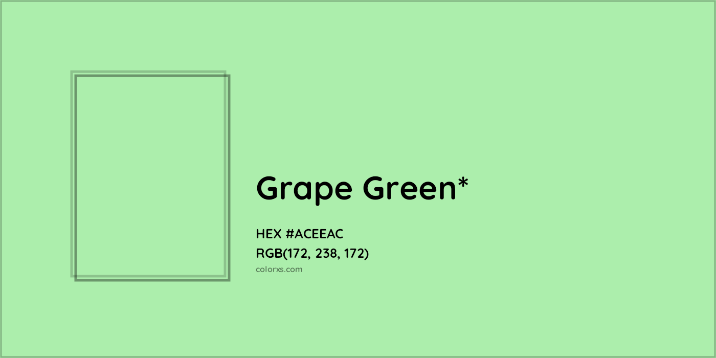 HEX #ACEEAC Color Name, Color Code, Palettes, Similar Paints, Images