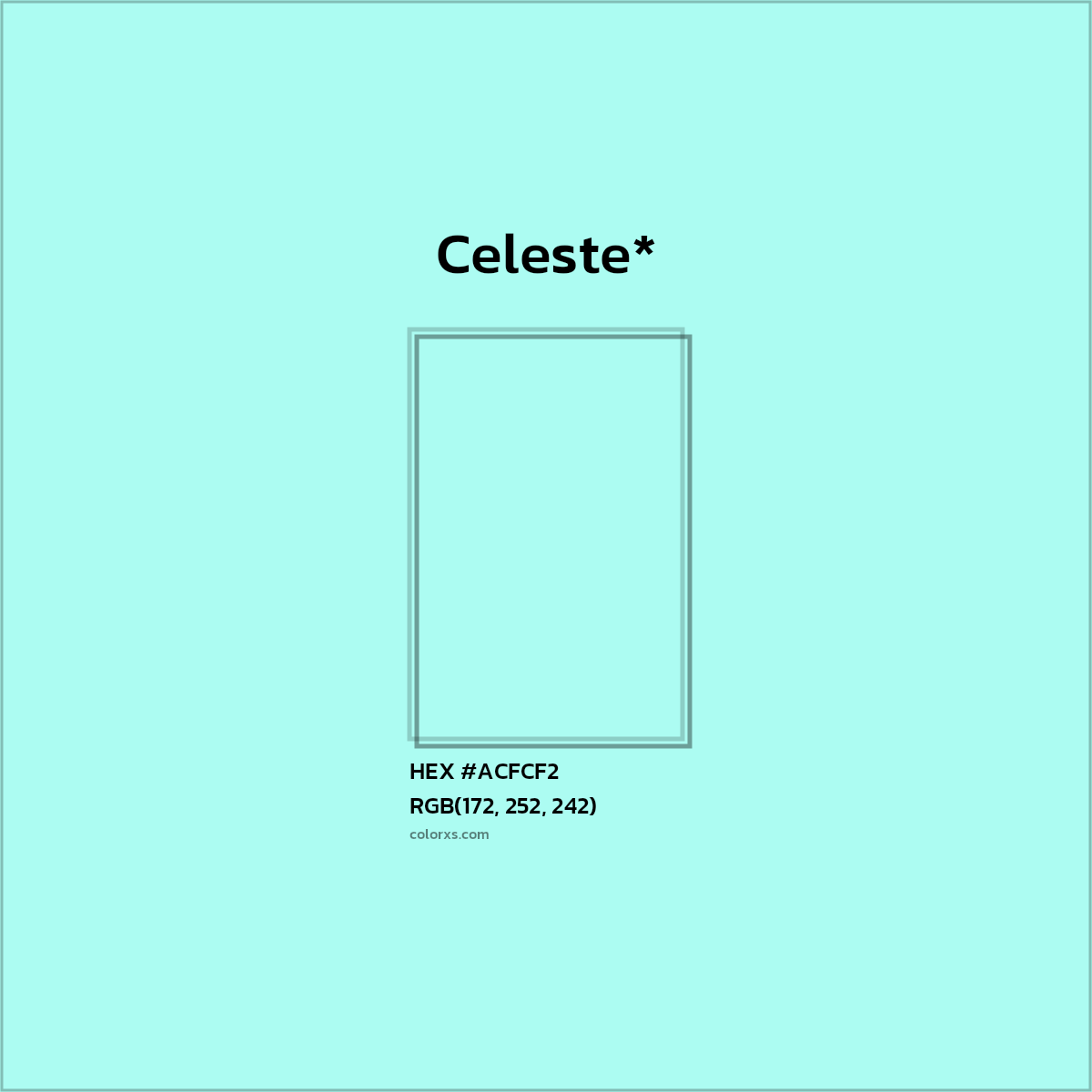 HEX #ACFCF2 Color Name, Color Code, Palettes, Similar Paints, Images