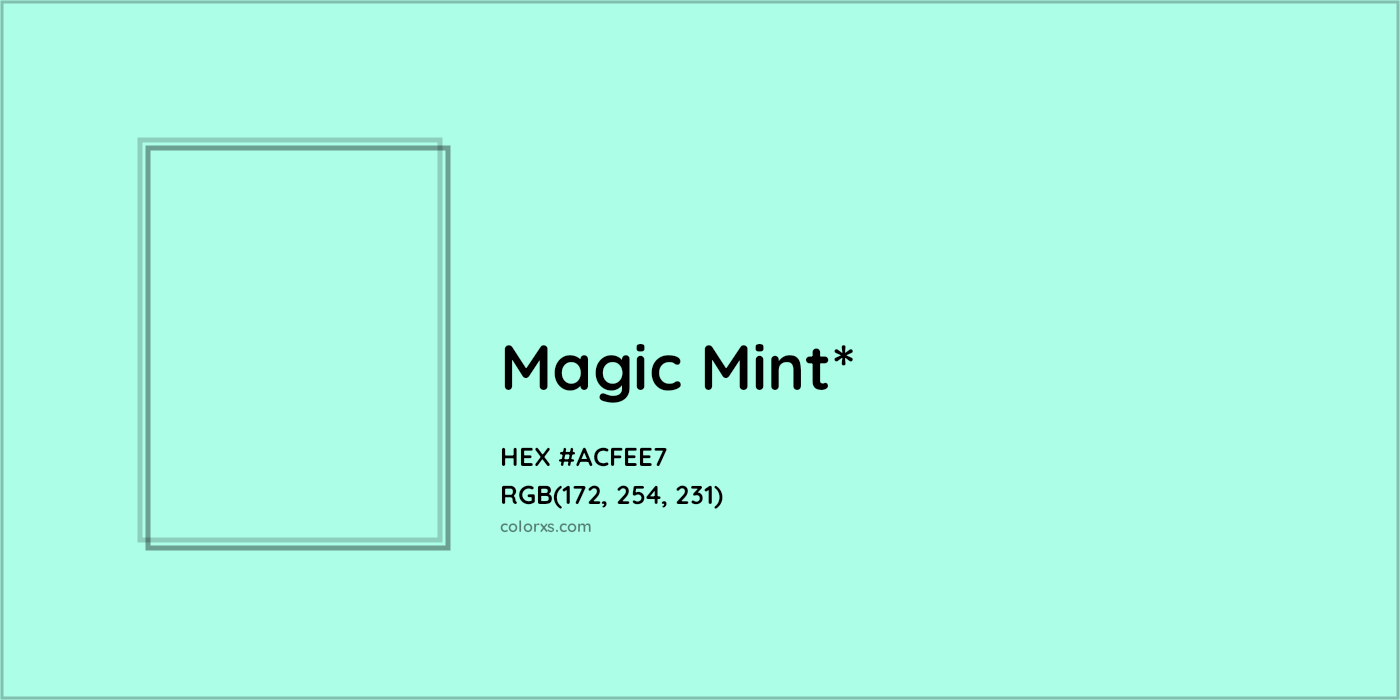 HEX #ACFEE7 Color Name, Color Code, Palettes, Similar Paints, Images