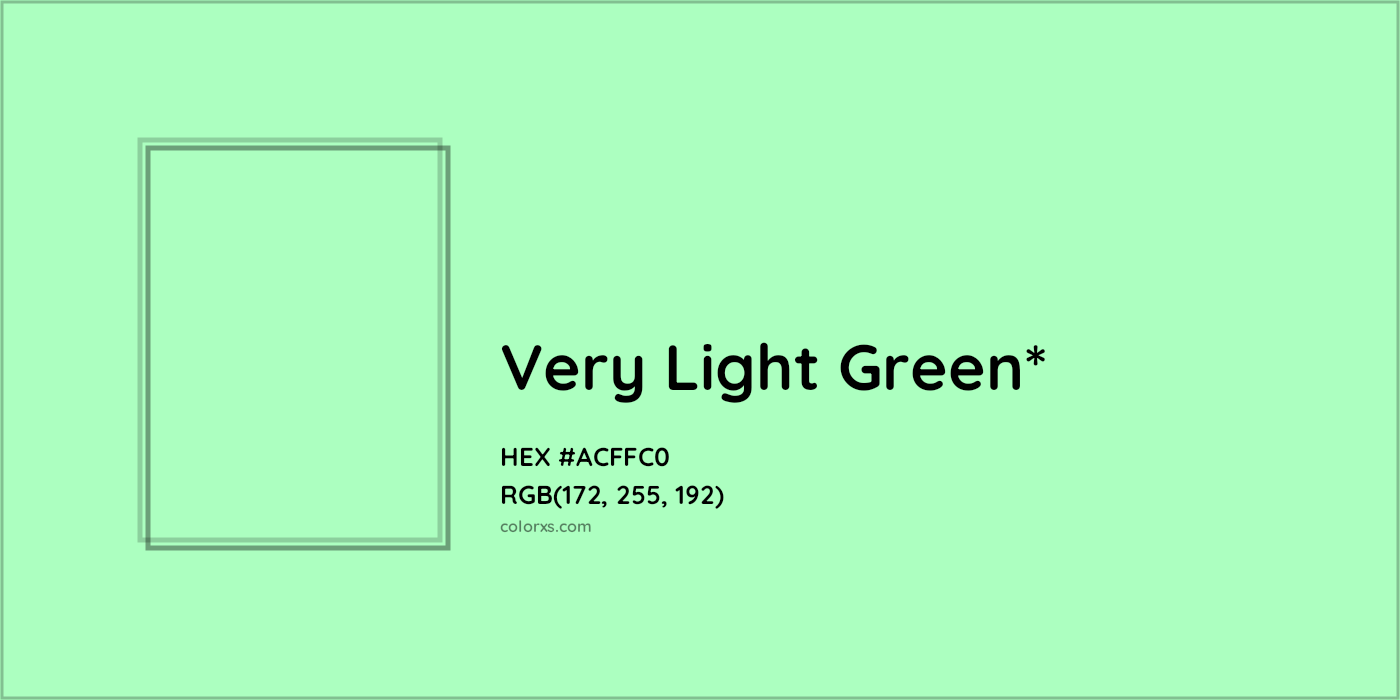 HEX #ACFFC0 Color Name, Color Code, Palettes, Similar Paints, Images