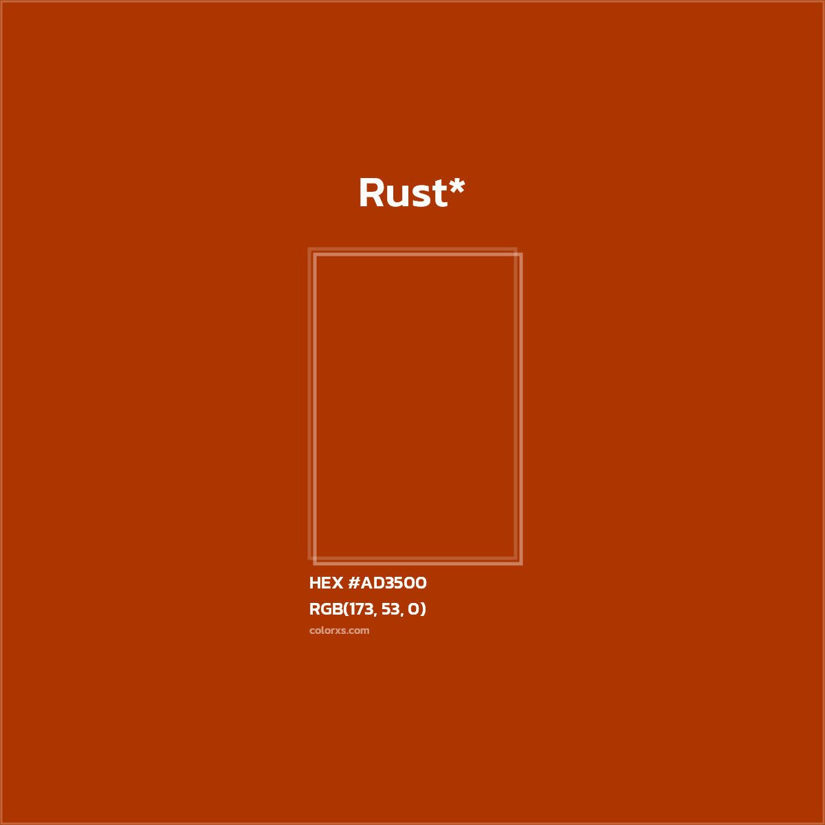 HEX #AD3500 Color Name, Color Code, Palettes, Similar Paints, Images