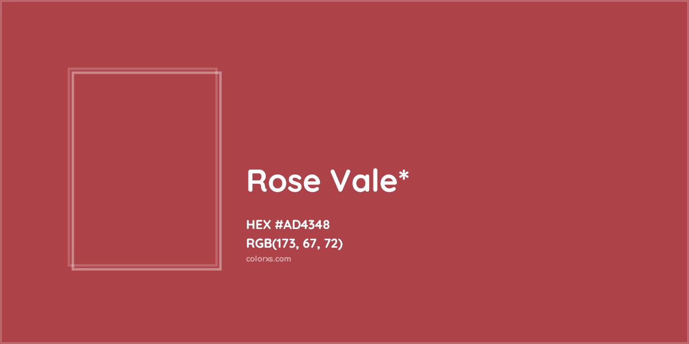 HEX #AD4348 Color Name, Color Code, Palettes, Similar Paints, Images