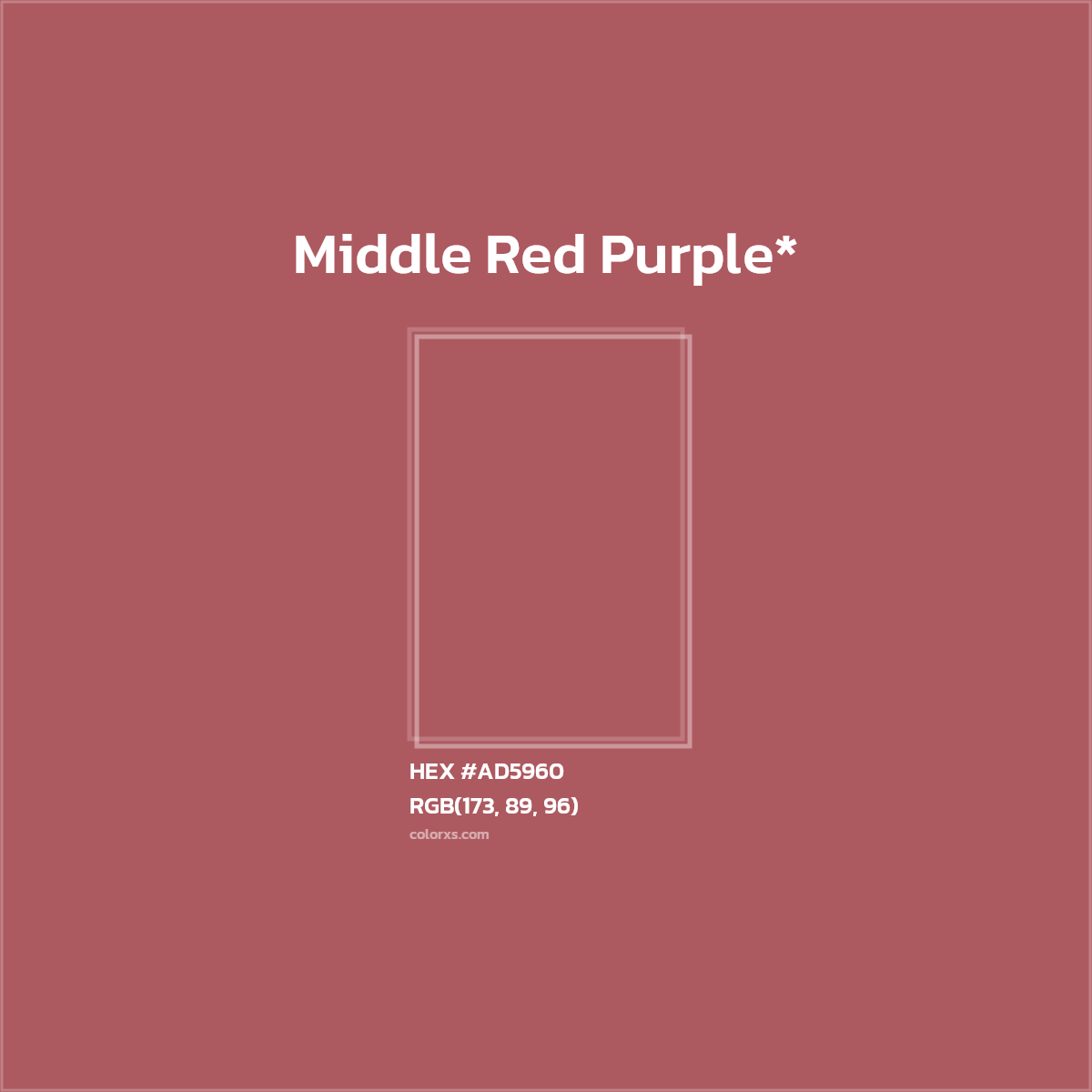 HEX #AD5960 Color Name, Color Code, Palettes, Similar Paints, Images