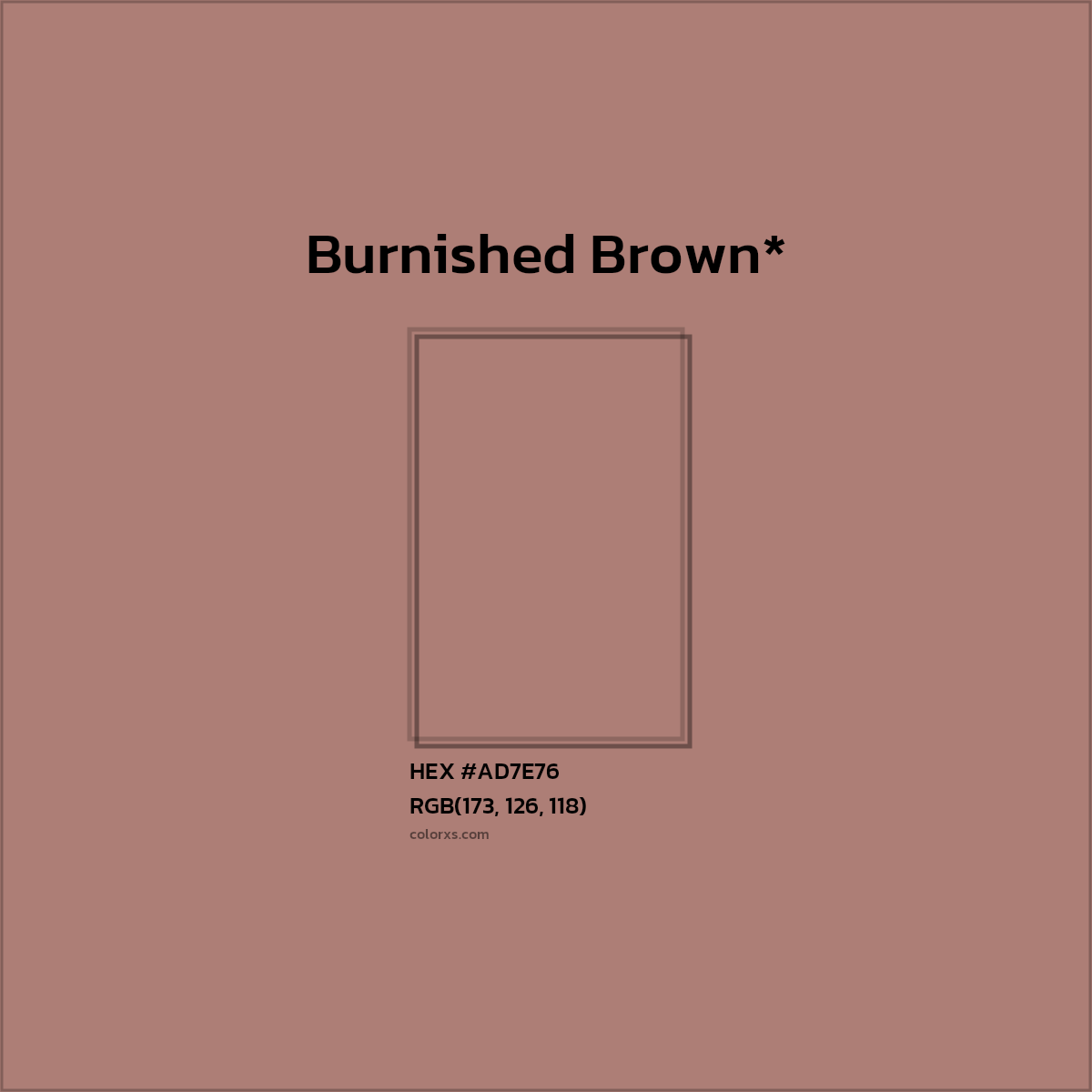 HEX #AD7E76 Color Name, Color Code, Palettes, Similar Paints, Images