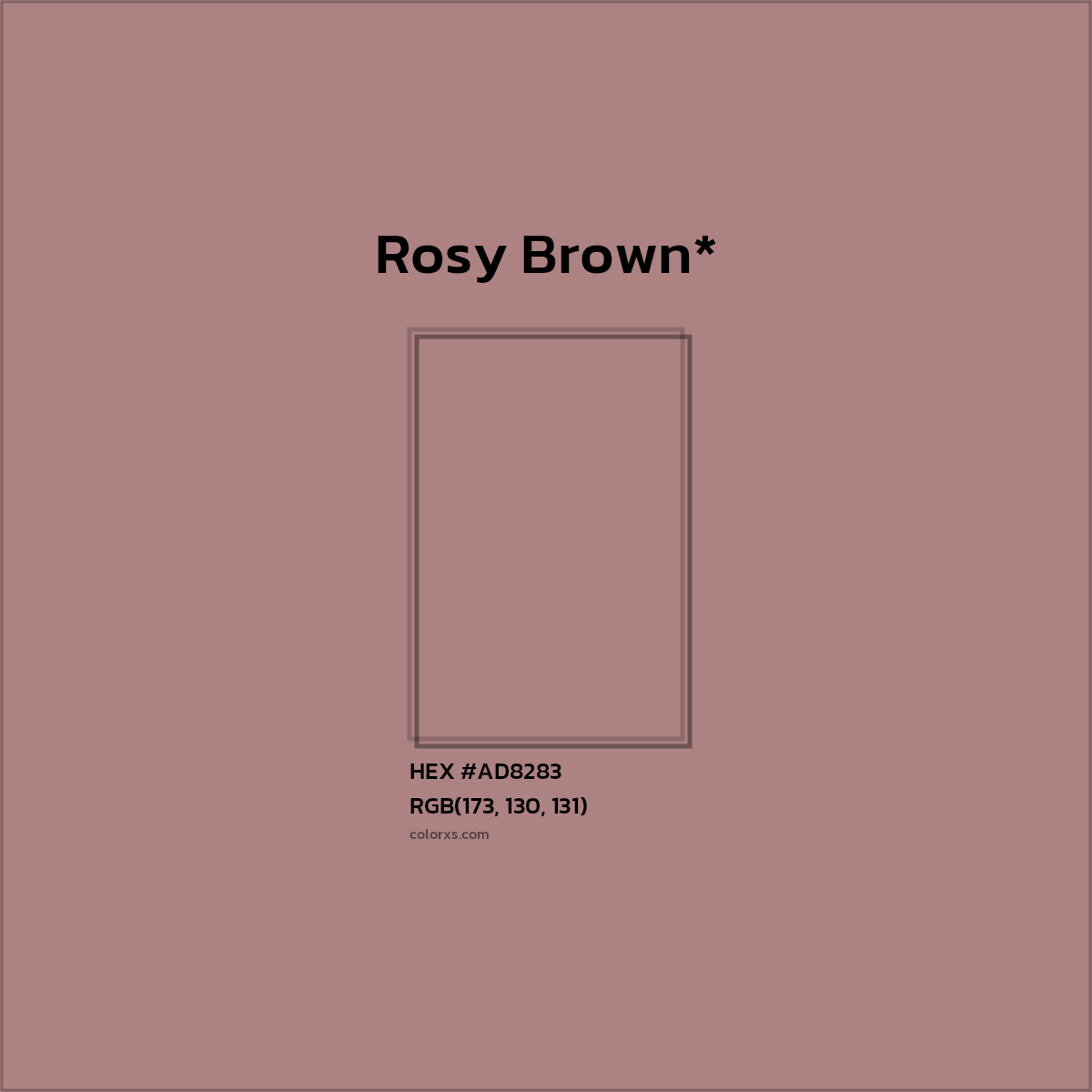 HEX #AD8283 Color Name, Color Code, Palettes, Similar Paints, Images