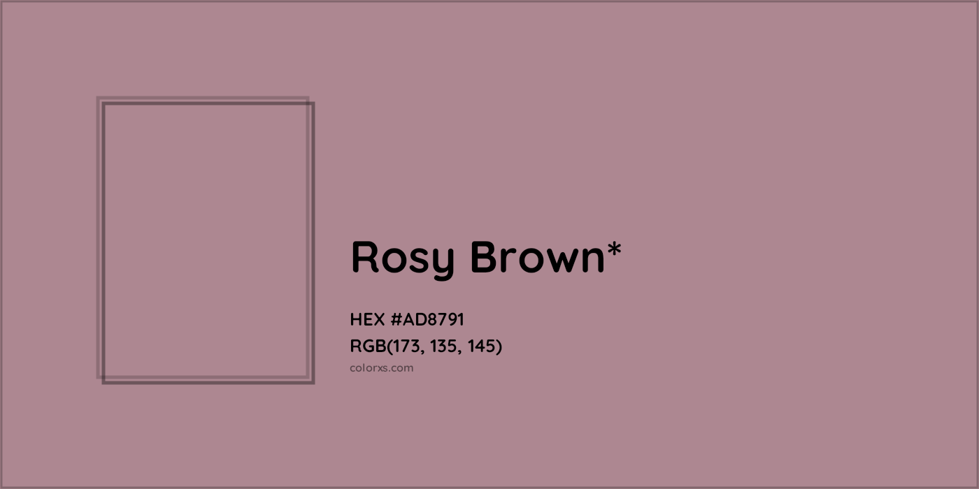 HEX #AD8791 Color Name, Color Code, Palettes, Similar Paints, Images