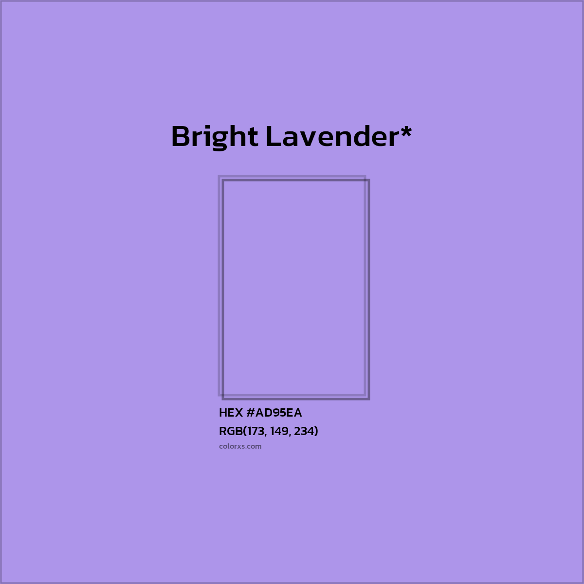 HEX #AD95EA Color Name, Color Code, Palettes, Similar Paints, Images