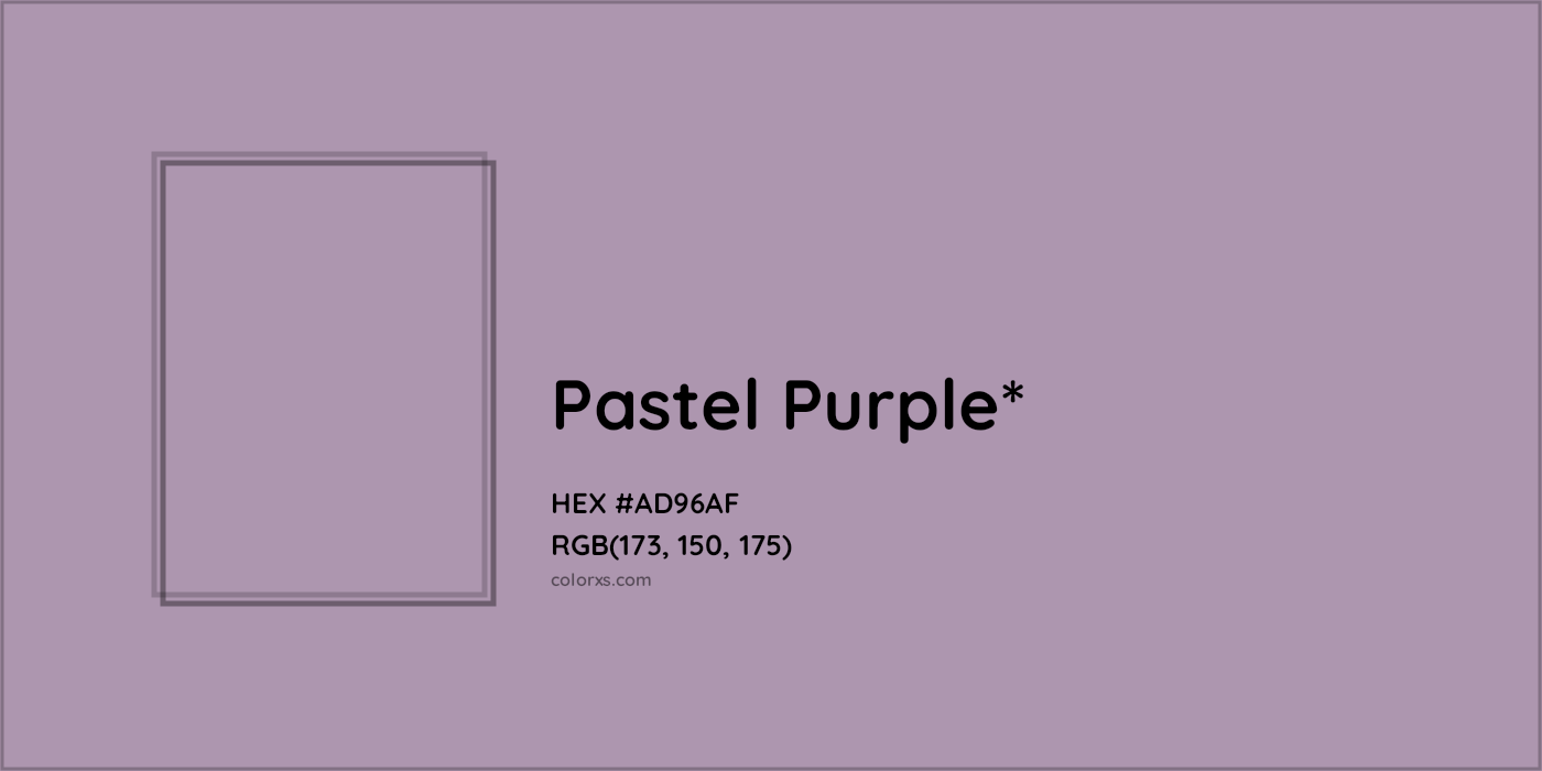 HEX #AD96AF Color Name, Color Code, Palettes, Similar Paints, Images