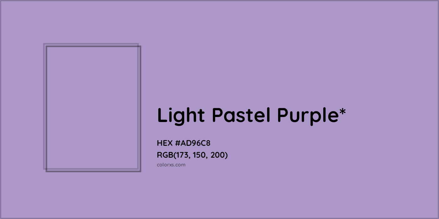 HEX #AD96C8 Color Name, Color Code, Palettes, Similar Paints, Images