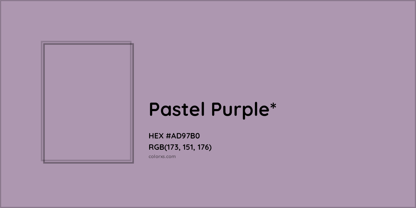 HEX #AD97B0 Color Name, Color Code, Palettes, Similar Paints, Images