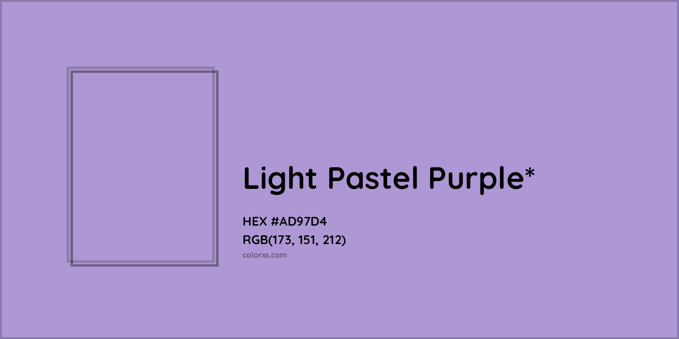 HEX #AD97D4 Color Name, Color Code, Palettes, Similar Paints, Images