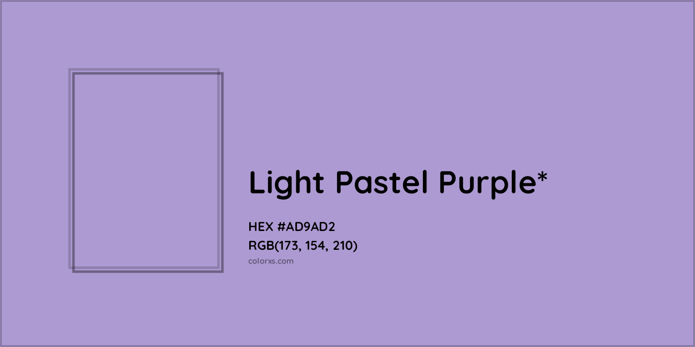 HEX #AD9AD2 Color Name, Color Code, Palettes, Similar Paints, Images