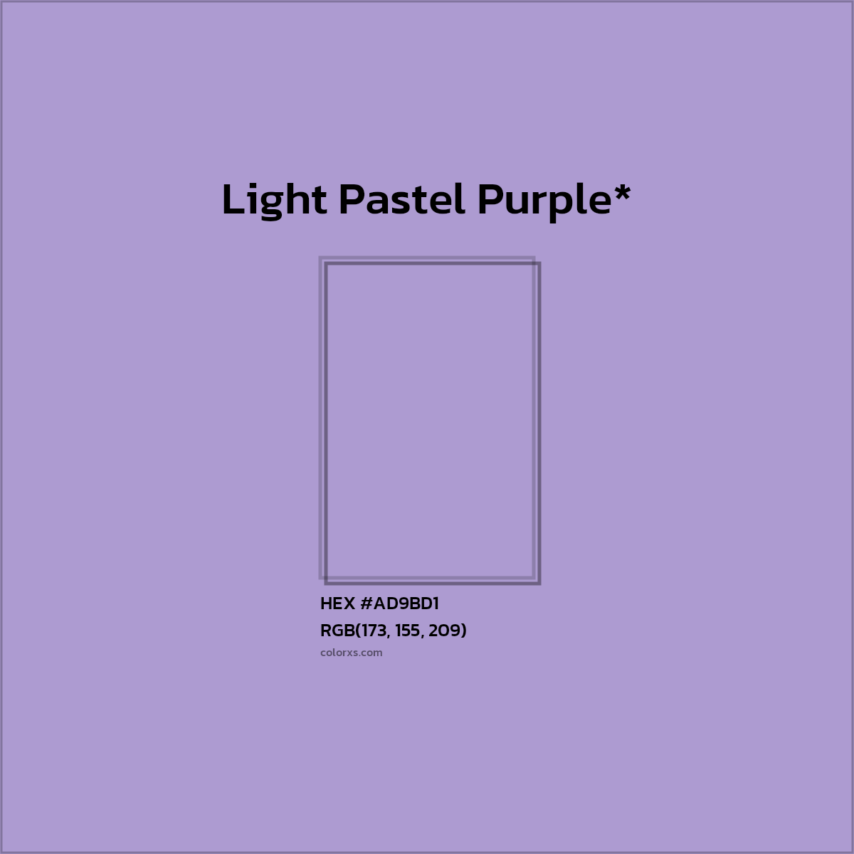 HEX #AD9BD1 Color Name, Color Code, Palettes, Similar Paints, Images
