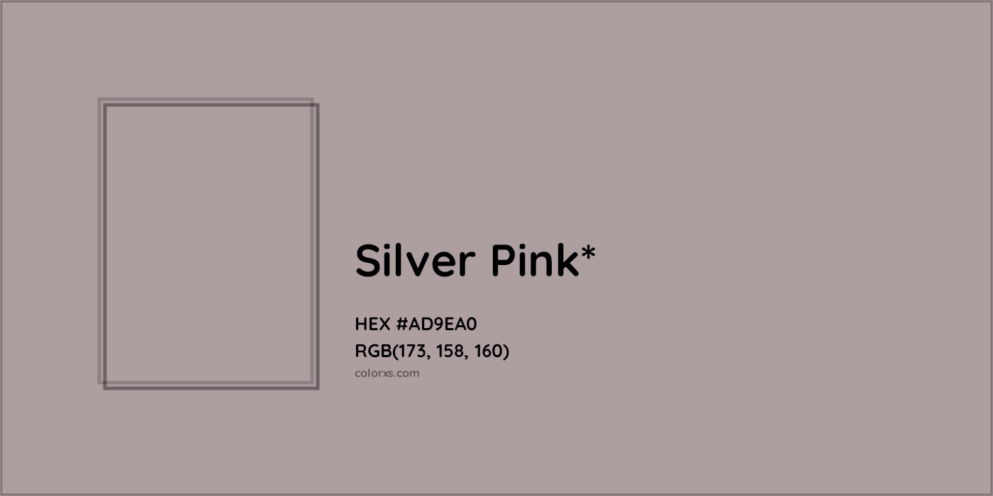 HEX #AD9EA0 Color Name, Color Code, Palettes, Similar Paints, Images