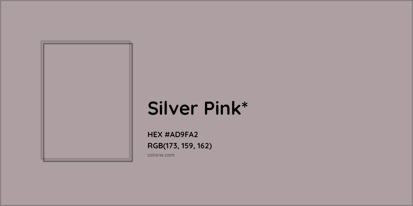 HEX #AD9FA2 Color Name, Color Code, Palettes, Similar Paints, Images