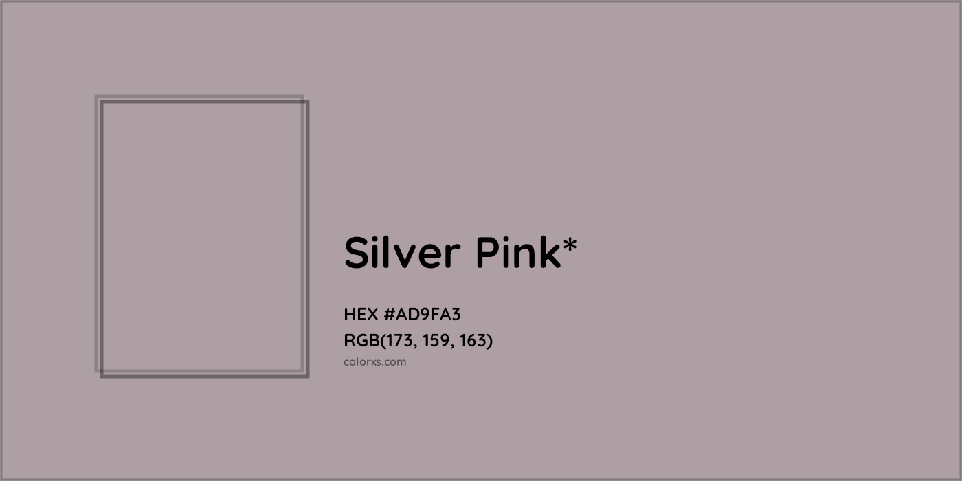 HEX #AD9FA3 Color Name, Color Code, Palettes, Similar Paints, Images