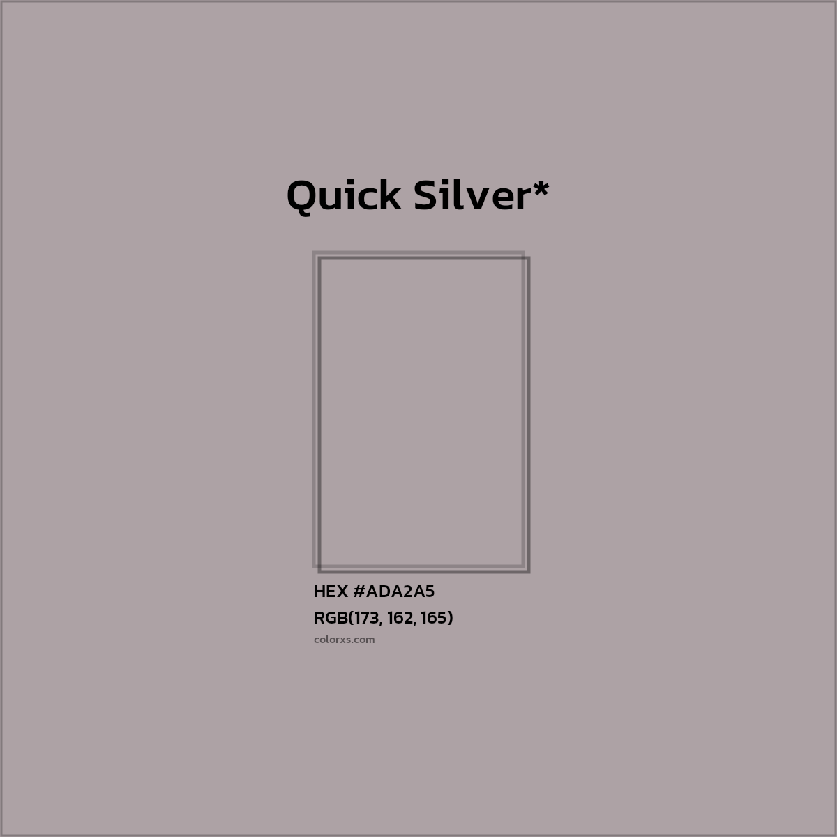 HEX #ADA2A5 Color Name, Color Code, Palettes, Similar Paints, Images