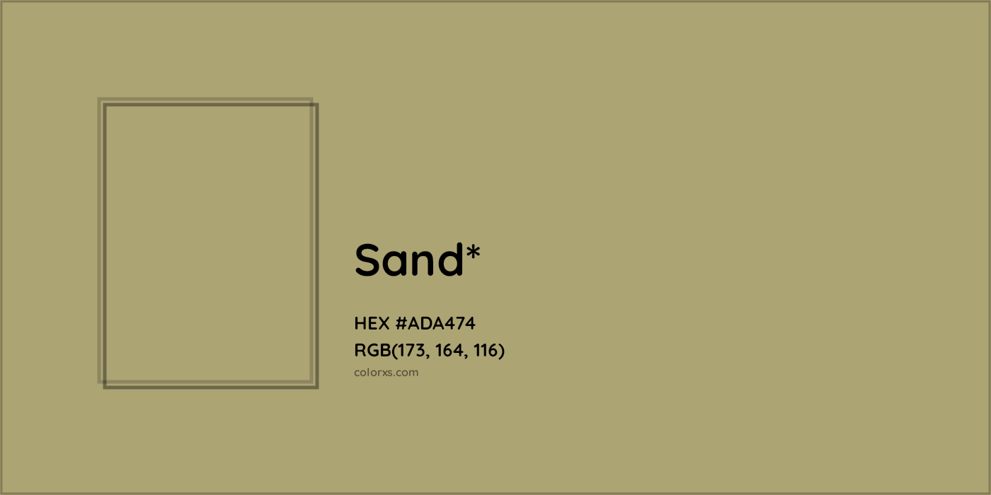 HEX #ADA474 Color Name, Color Code, Palettes, Similar Paints, Images