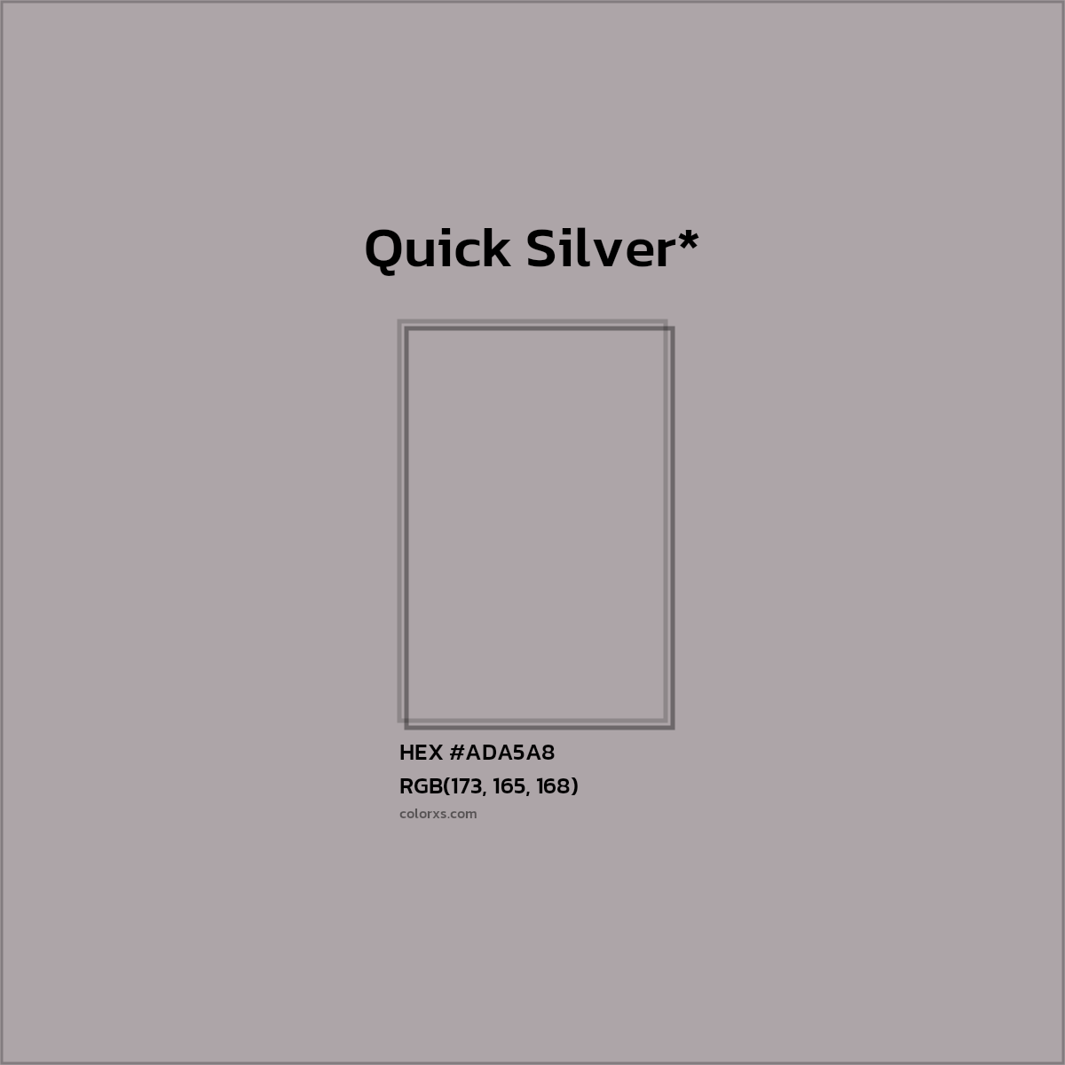 HEX #ADA5A8 Color Name, Color Code, Palettes, Similar Paints, Images