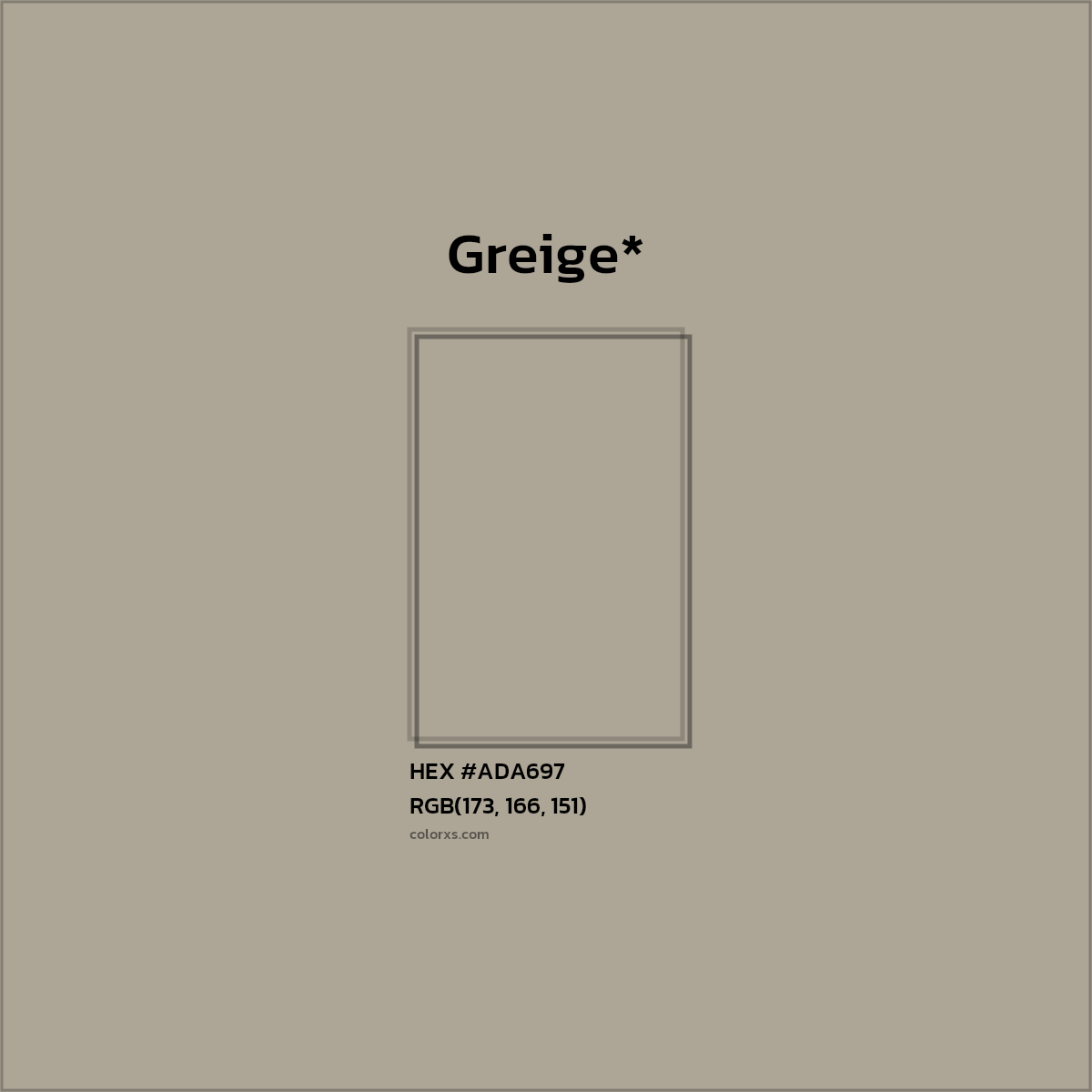 HEX #ADA697 Color Name, Color Code, Palettes, Similar Paints, Images