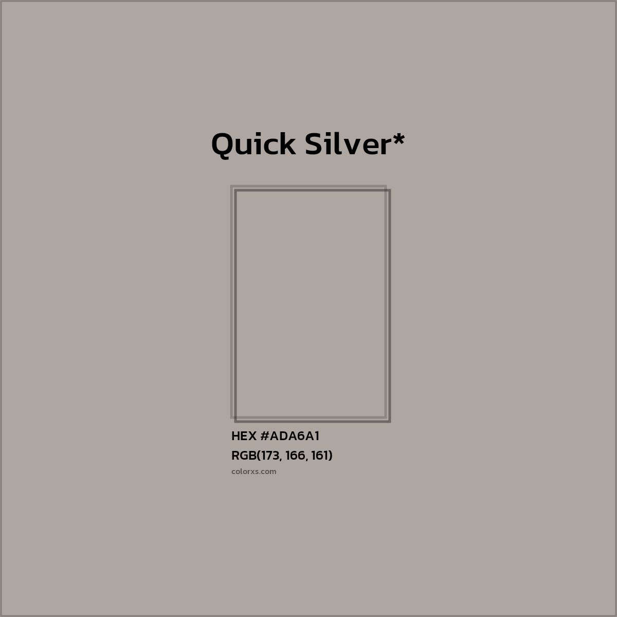 HEX #ADA6A1 Color Name, Color Code, Palettes, Similar Paints, Images