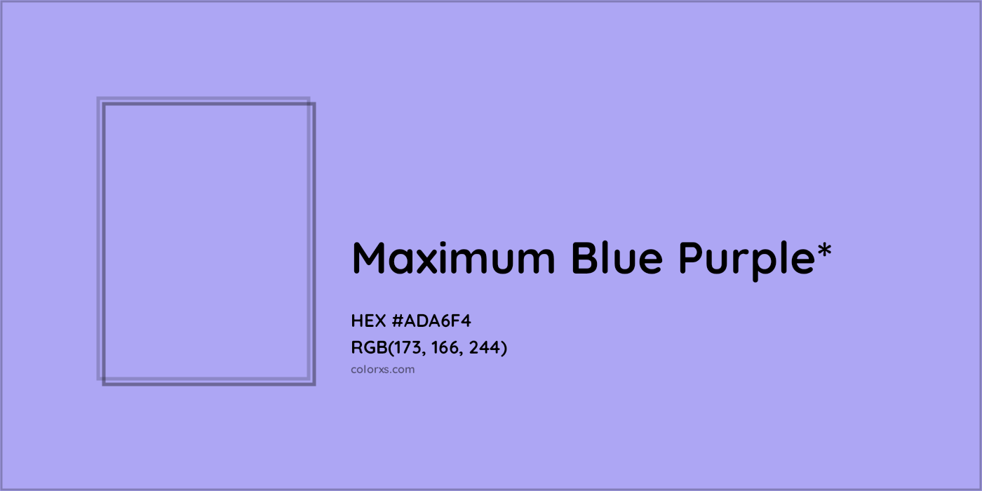HEX #ADA6F4 Color Name, Color Code, Palettes, Similar Paints, Images