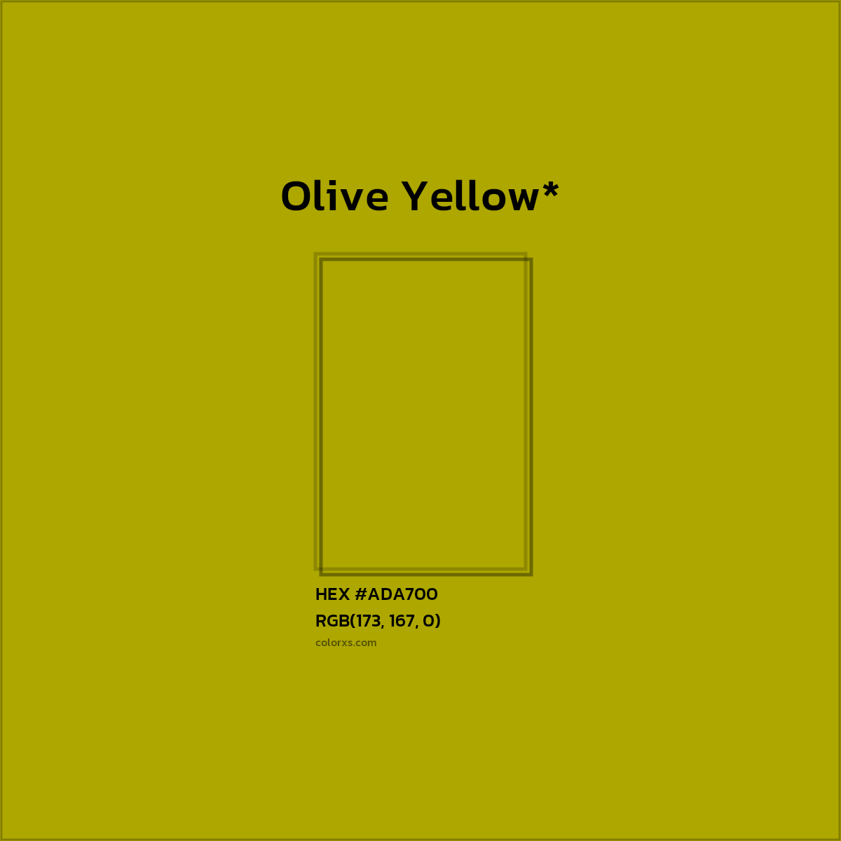 HEX #ADA700 Color Name, Color Code, Palettes, Similar Paints, Images