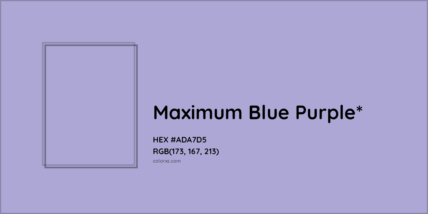 HEX #ADA7D5 Color Name, Color Code, Palettes, Similar Paints, Images