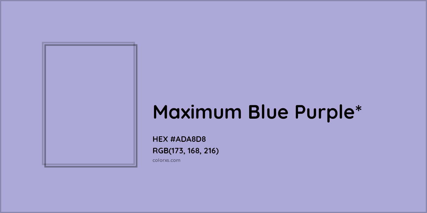 HEX #ADA8D8 Color Name, Color Code, Palettes, Similar Paints, Images