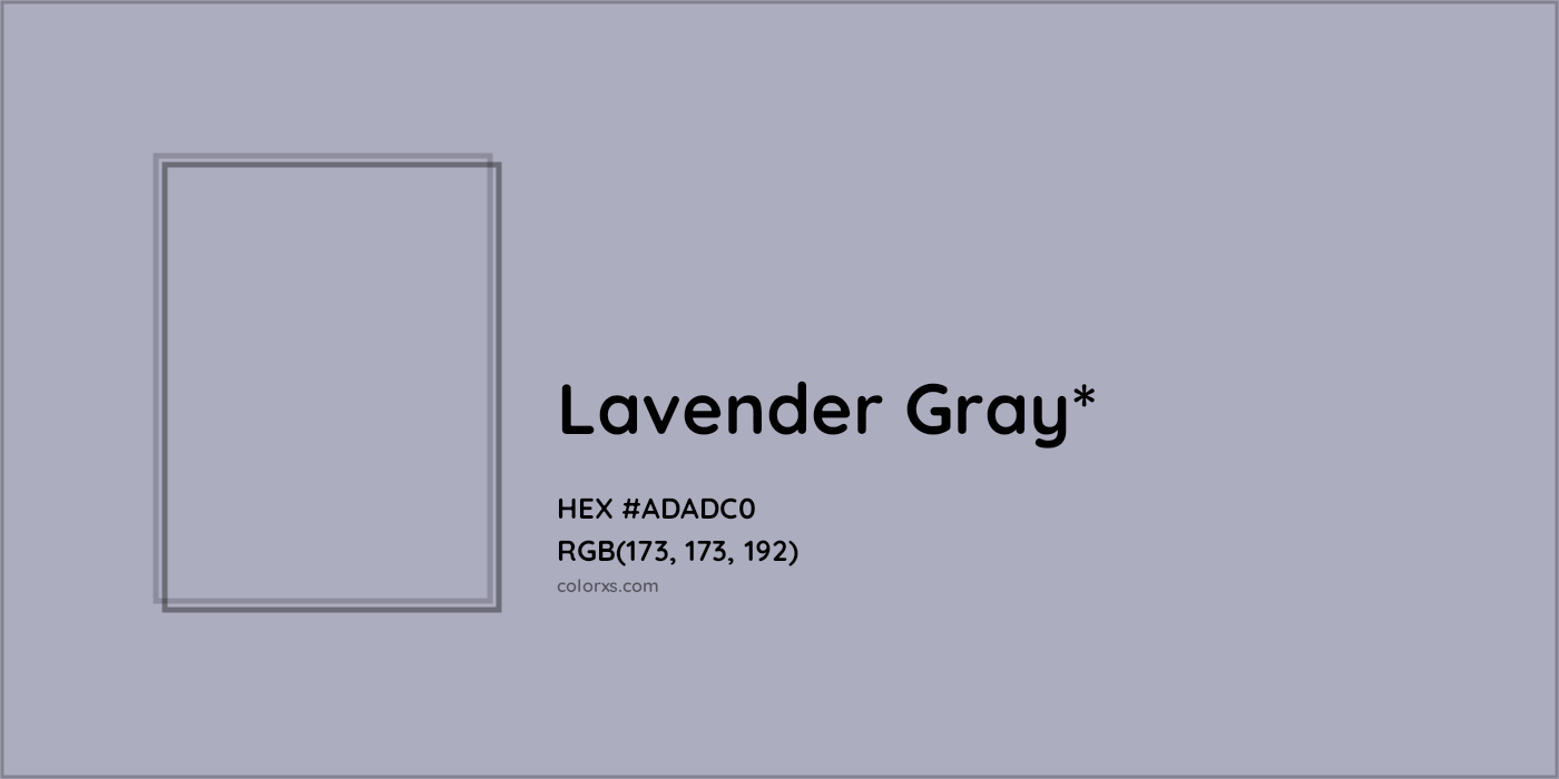 HEX #ADADC0 Color Name, Color Code, Palettes, Similar Paints, Images