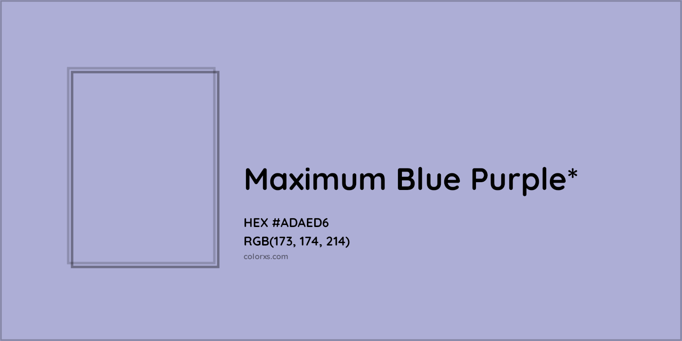 HEX #ADAED6 Color Name, Color Code, Palettes, Similar Paints, Images