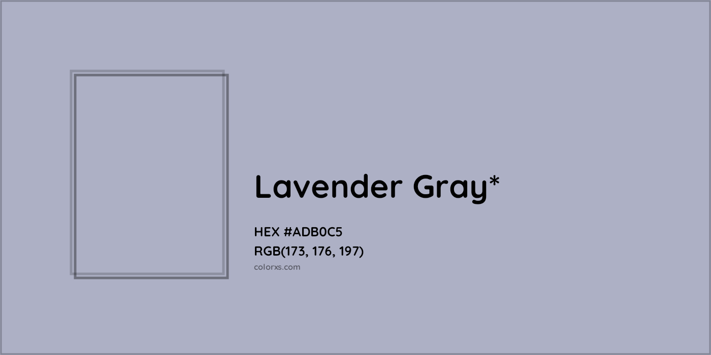HEX #ADB0C5 Color Name, Color Code, Palettes, Similar Paints, Images
