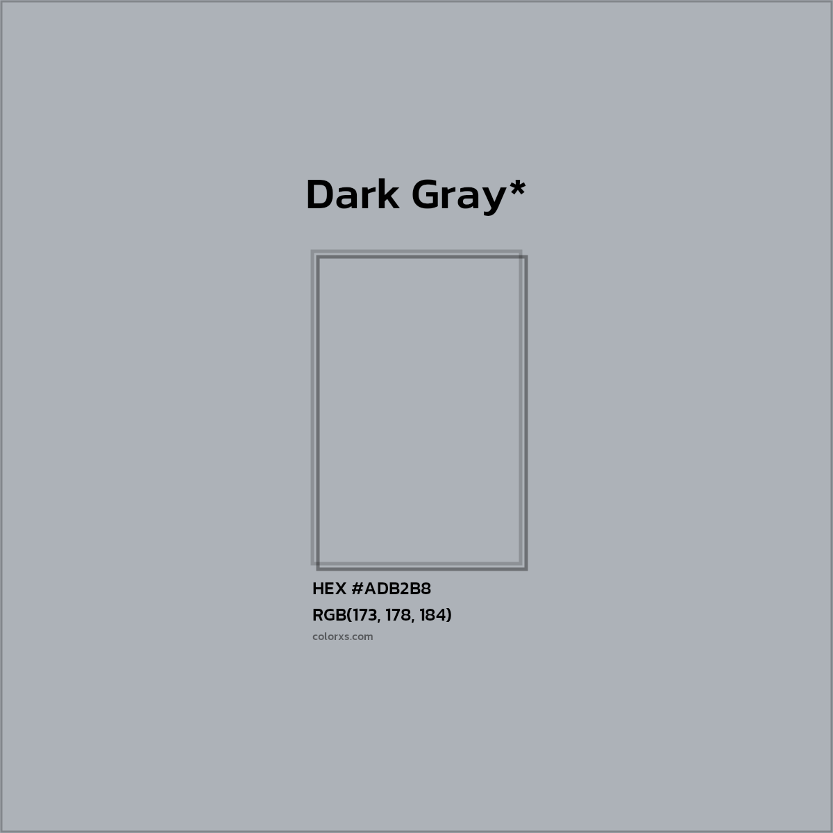 HEX #ADB2B8 Color Name, Color Code, Palettes, Similar Paints, Images