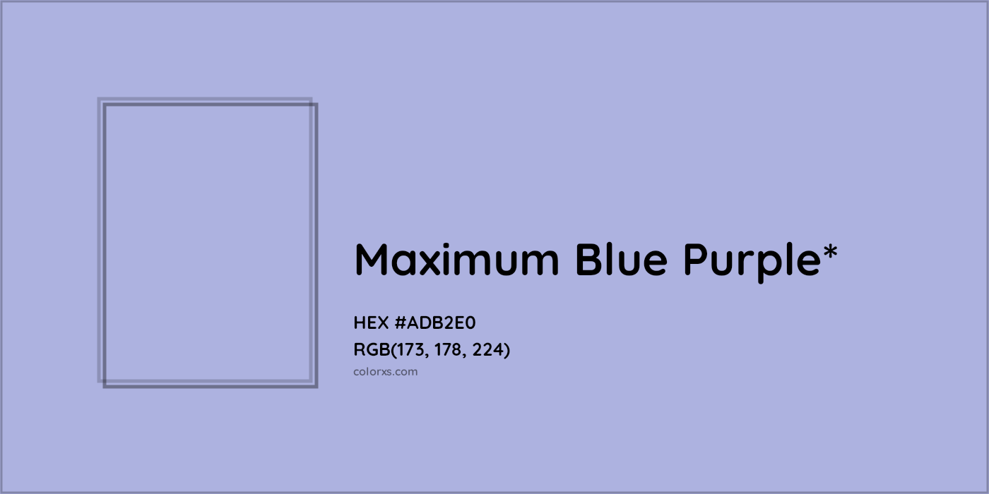 HEX #ADB2E0 Color Name, Color Code, Palettes, Similar Paints, Images