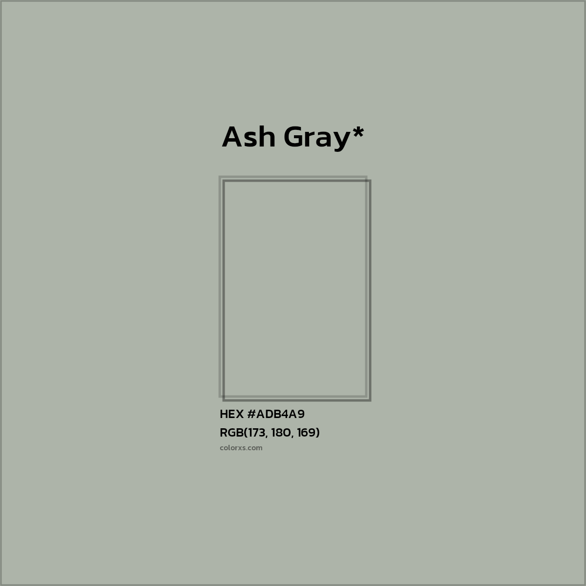 HEX #ADB4A9 Color Name, Color Code, Palettes, Similar Paints, Images