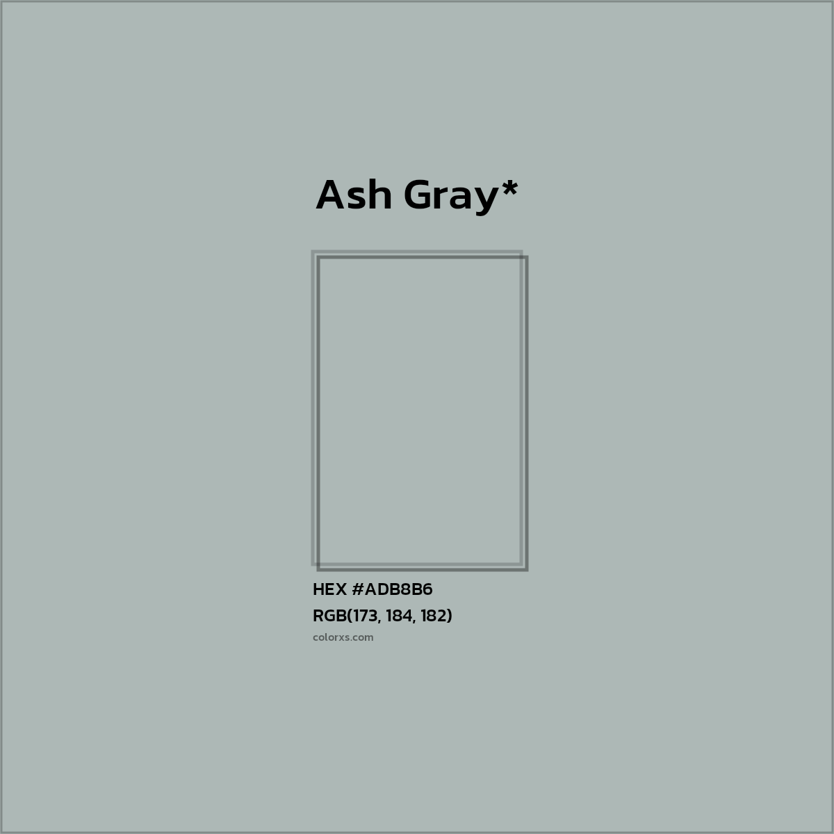 HEX #ADB8B6 Color Name, Color Code, Palettes, Similar Paints, Images