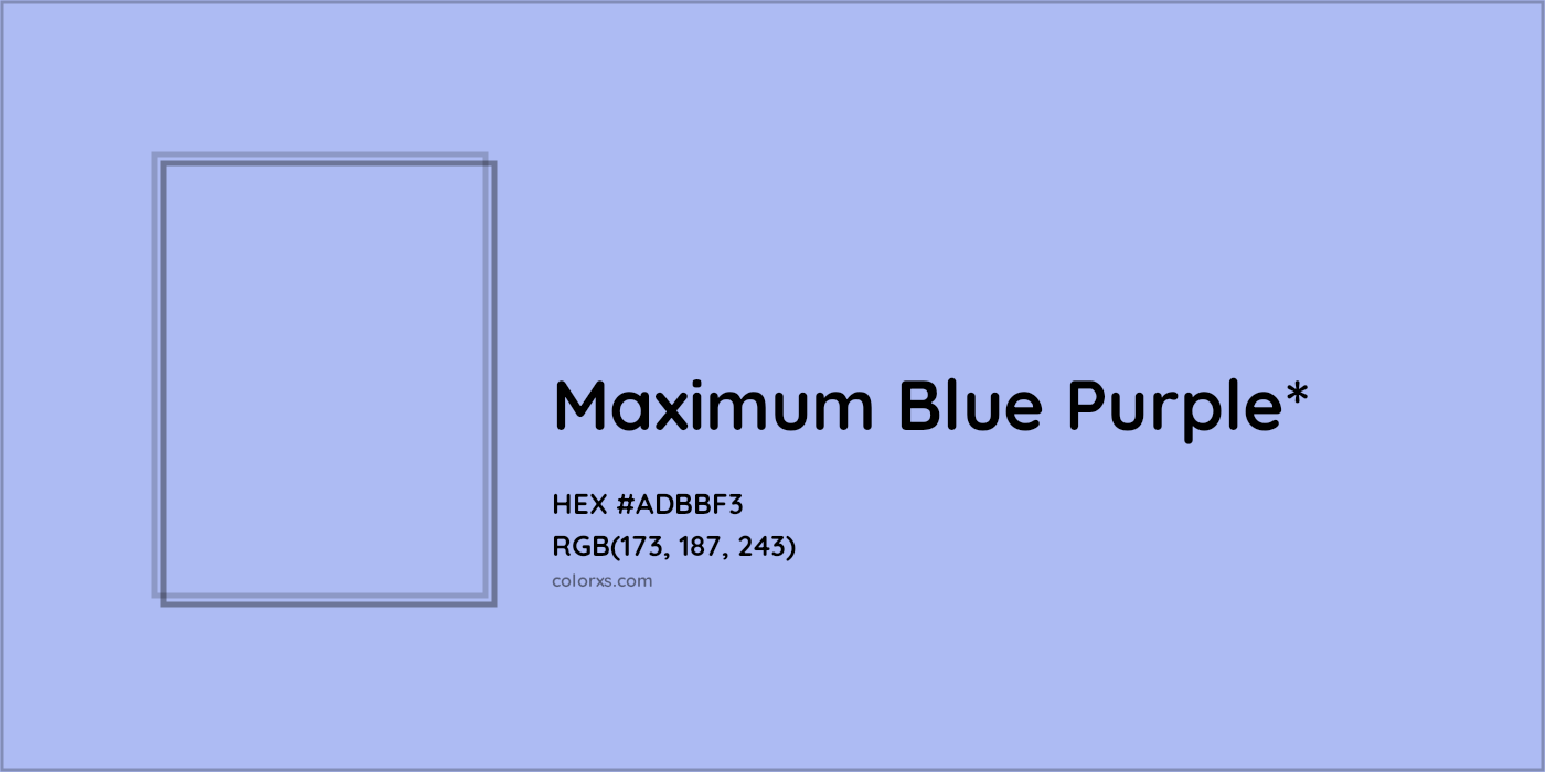 HEX #ADBBF3 Color Name, Color Code, Palettes, Similar Paints, Images