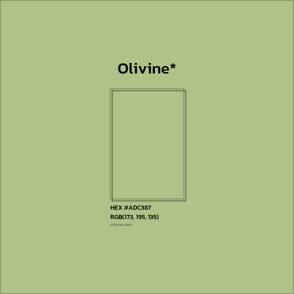 HEX #ADC387 Color Name, Color Code, Palettes, Similar Paints, Images
