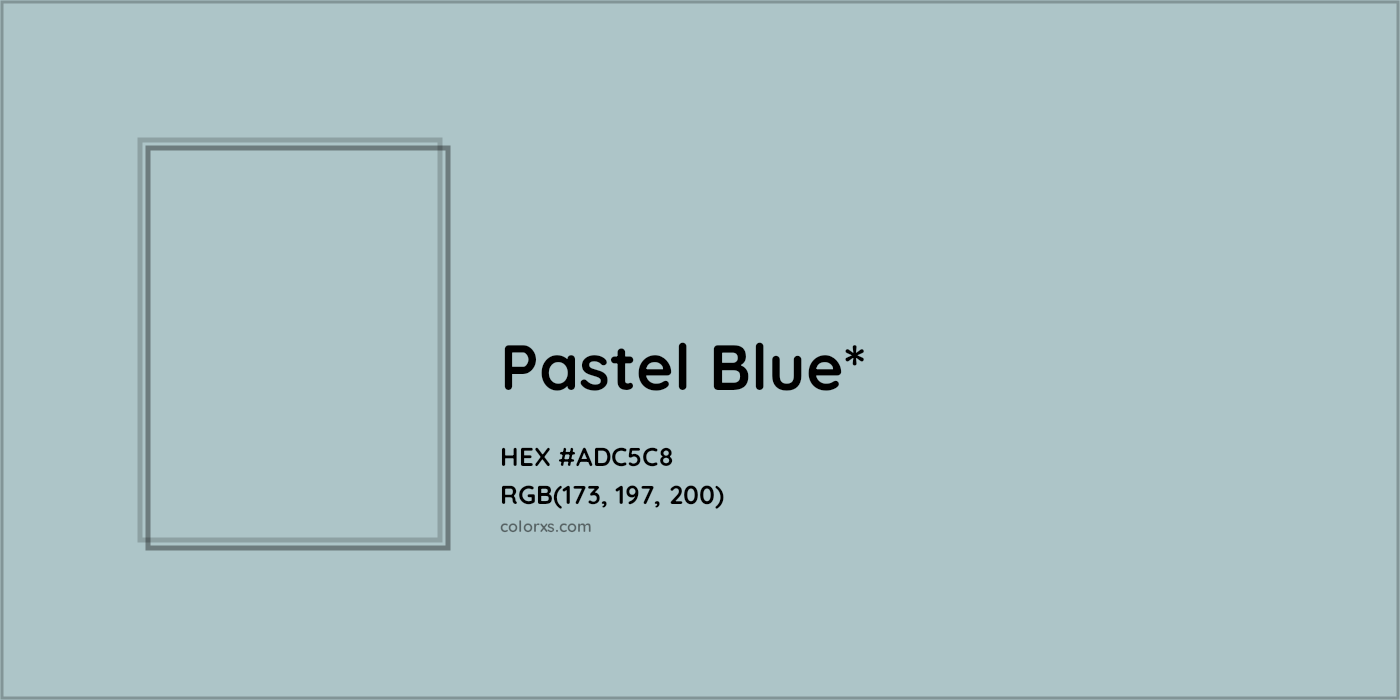 HEX #ADC5C8 Color Name, Color Code, Palettes, Similar Paints, Images