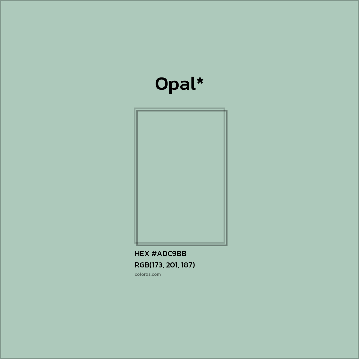 HEX #ADC9BB Color Name, Color Code, Palettes, Similar Paints, Images