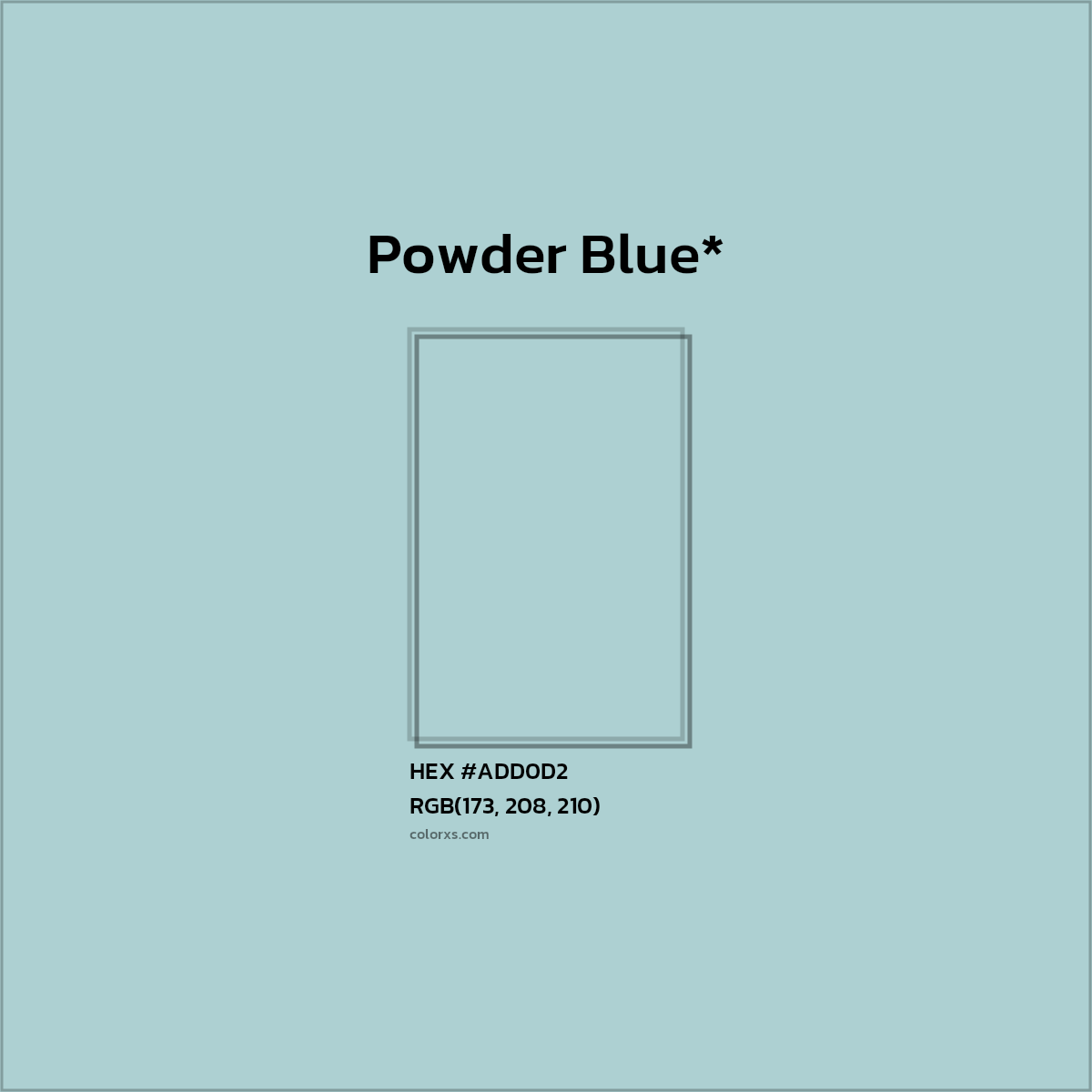 HEX #ADD0D2 Color Name, Color Code, Palettes, Similar Paints, Images