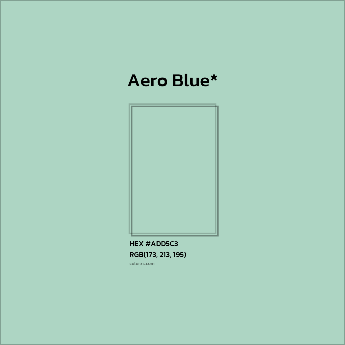 HEX #ADD5C3 Color Name, Color Code, Palettes, Similar Paints, Images