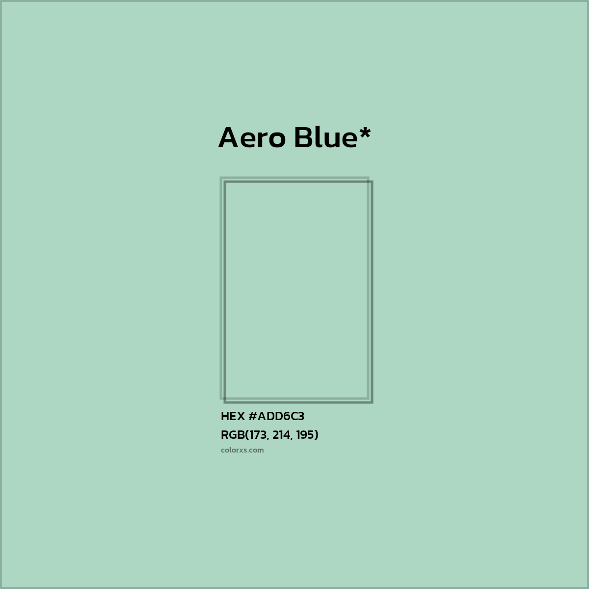 HEX #ADD6C3 Color Name, Color Code, Palettes, Similar Paints, Images