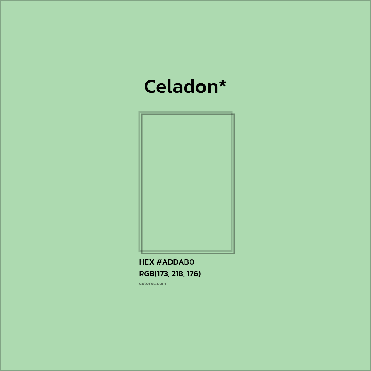 HEX #ADDAB0 Color Name, Color Code, Palettes, Similar Paints, Images