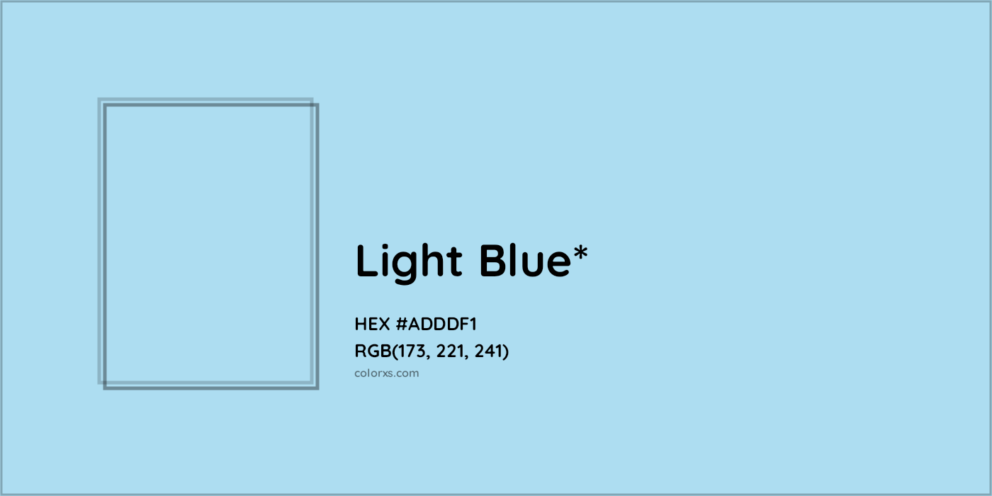 HEX #ADDDF1 Color Name, Color Code, Palettes, Similar Paints, Images