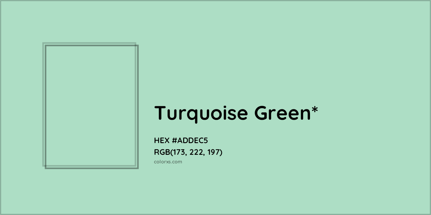 HEX #ADDEC5 Color Name, Color Code, Palettes, Similar Paints, Images