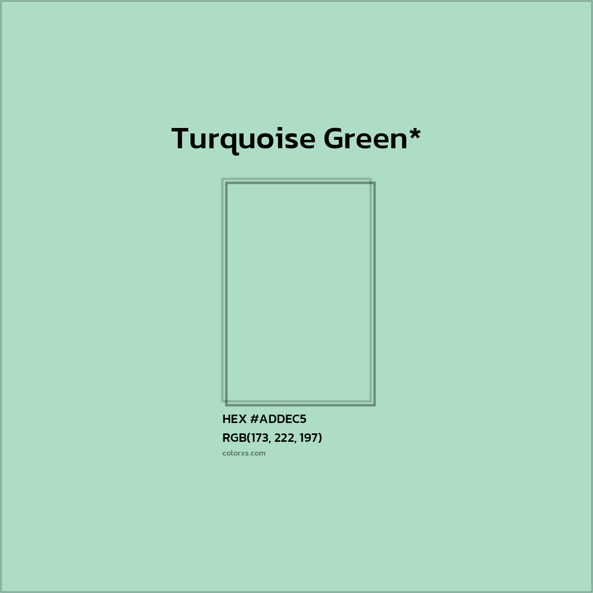 HEX #ADDEC5 Color Name, Color Code, Palettes, Similar Paints, Images