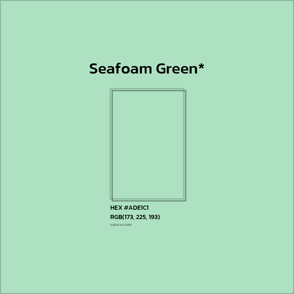 HEX #ADE1C1 Color Name, Color Code, Palettes, Similar Paints, Images