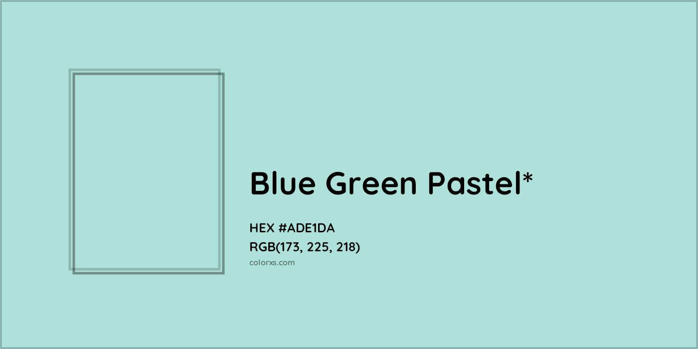 HEX #ADE1DA Color Name, Color Code, Palettes, Similar Paints, Images
