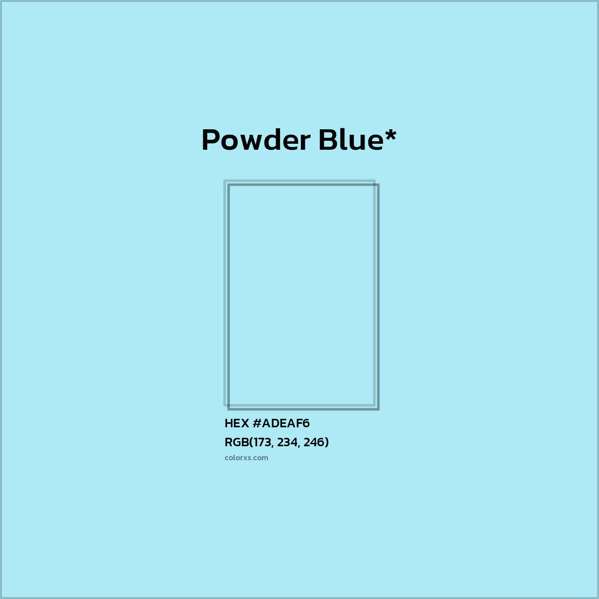 HEX #ADEAF6 Color Name, Color Code, Palettes, Similar Paints, Images